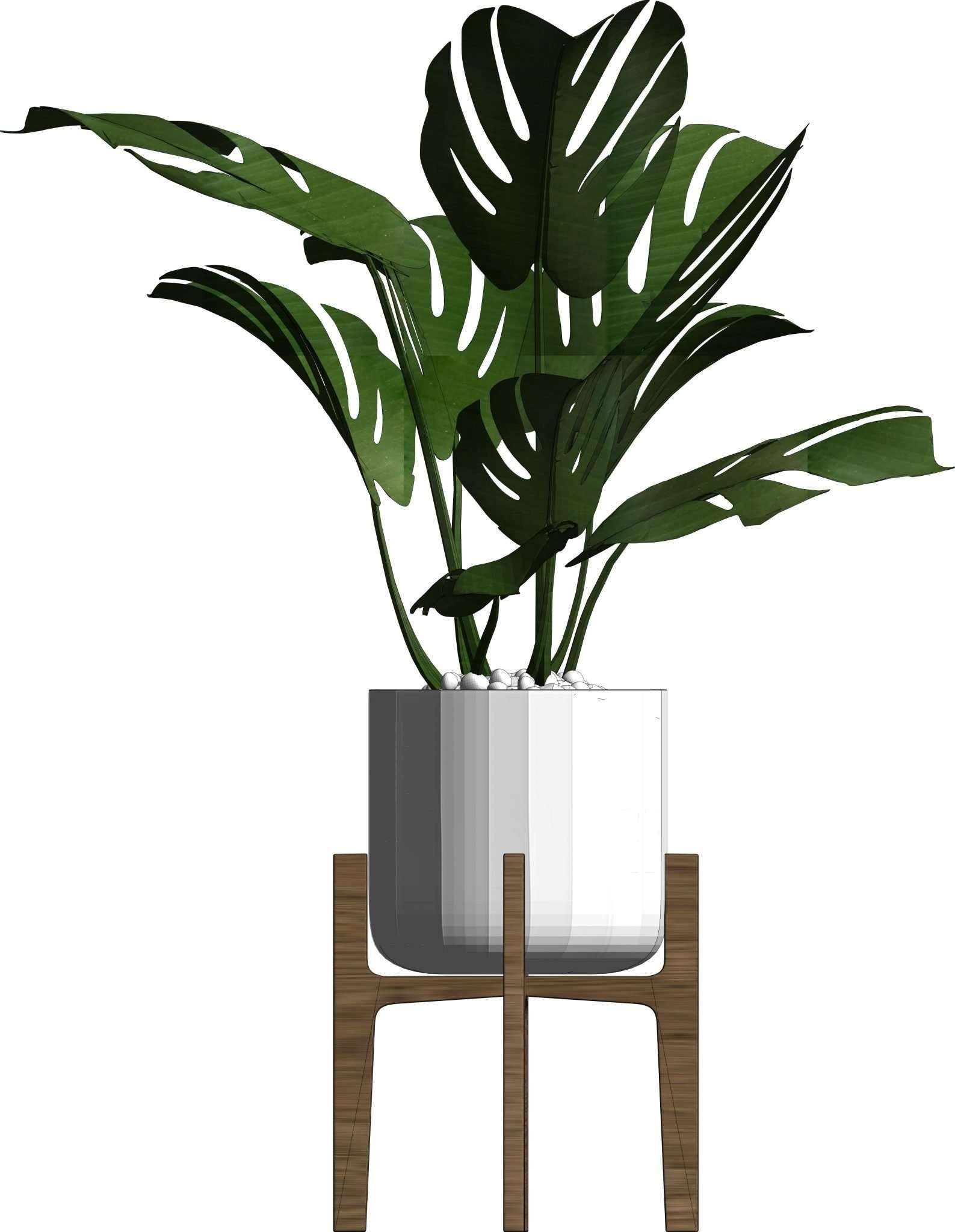 Revit Potted Plants 40 – Model And Object