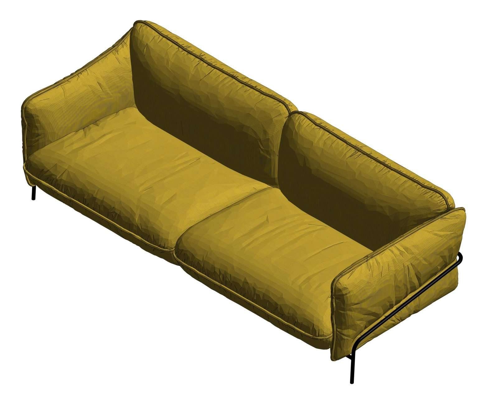 Revit Double Sofa 22 Model And Object