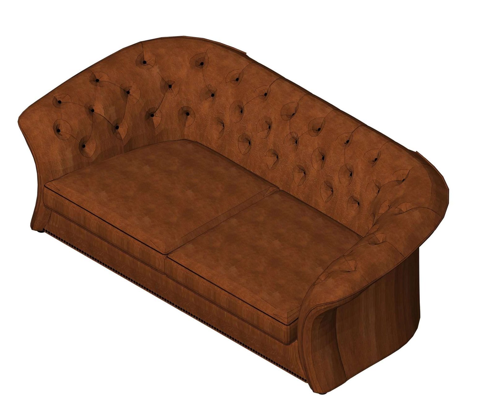 Revit Double Sofa 7 Model And Object
