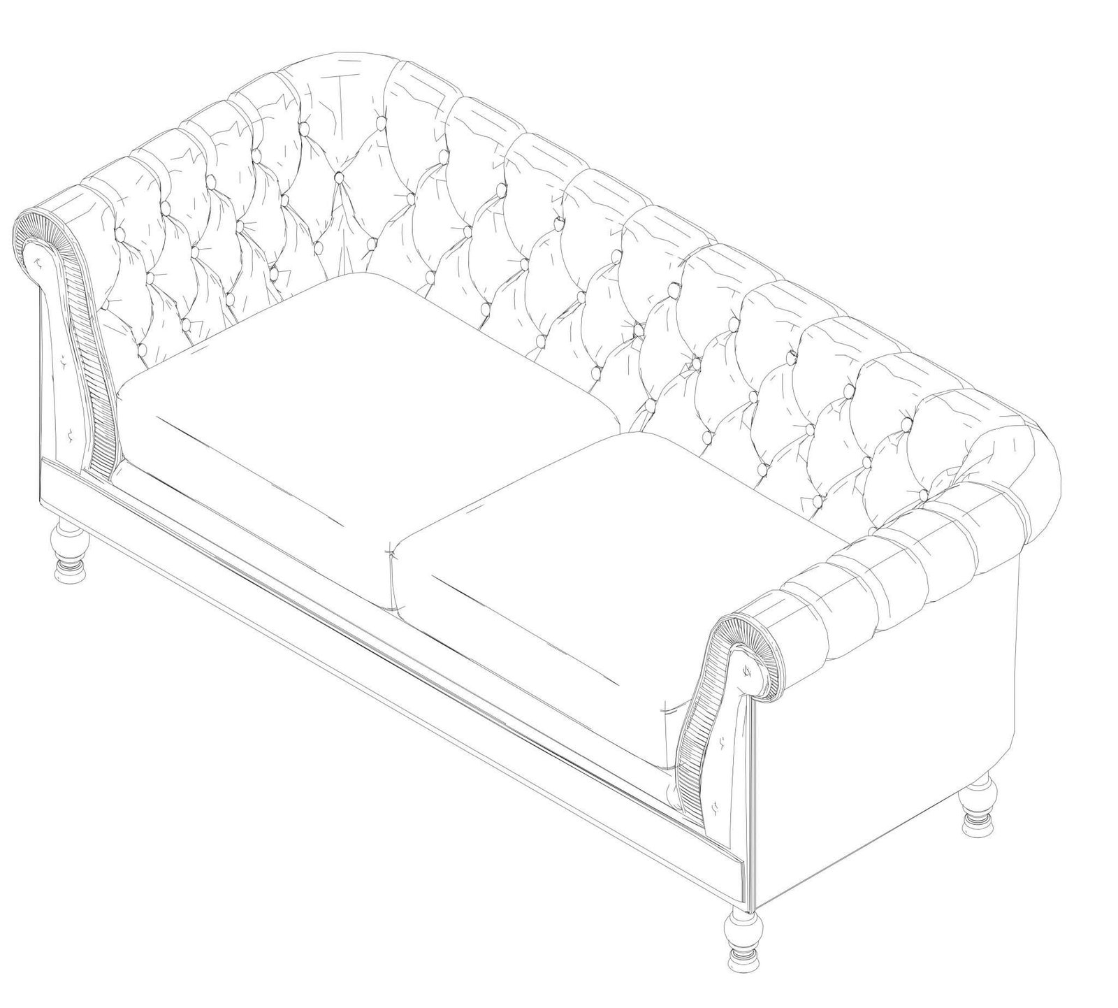Revit Double Sofa 8 Model And Object