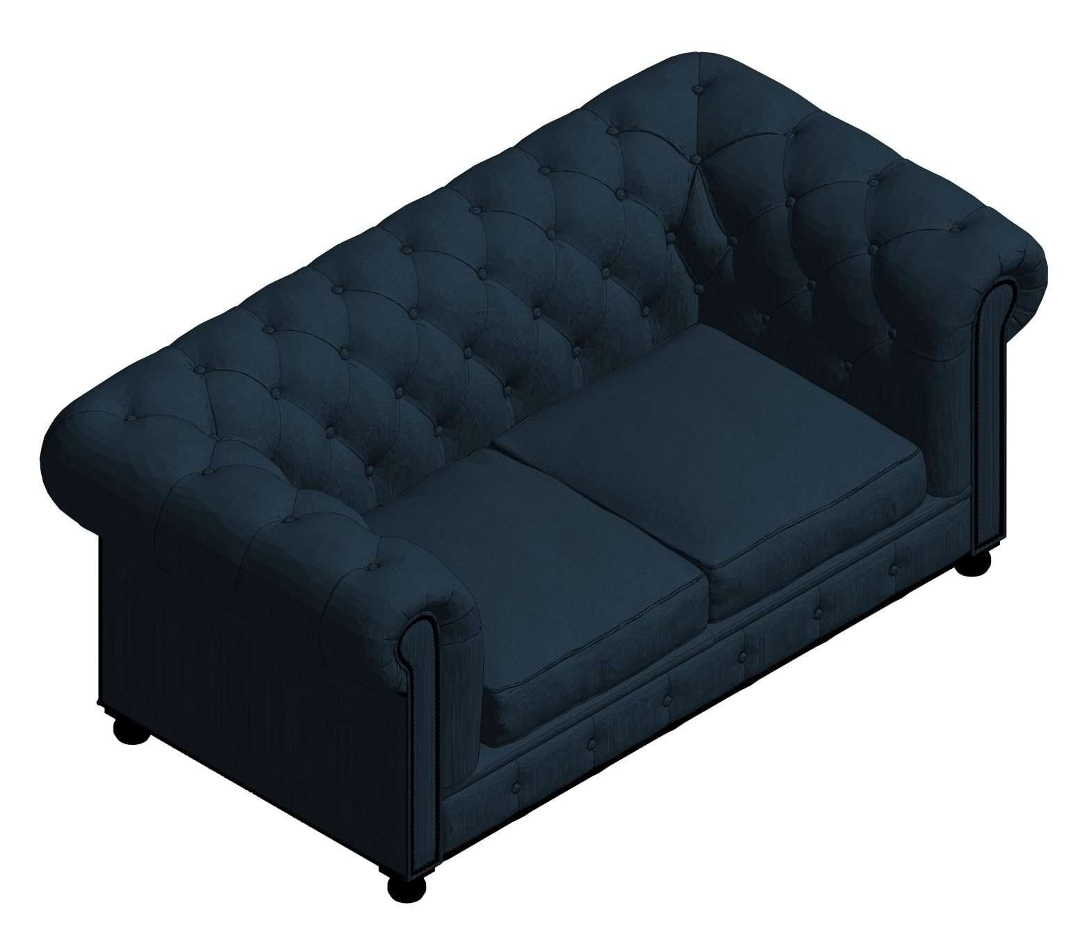 Revit Double Sofa 9 Model And Object