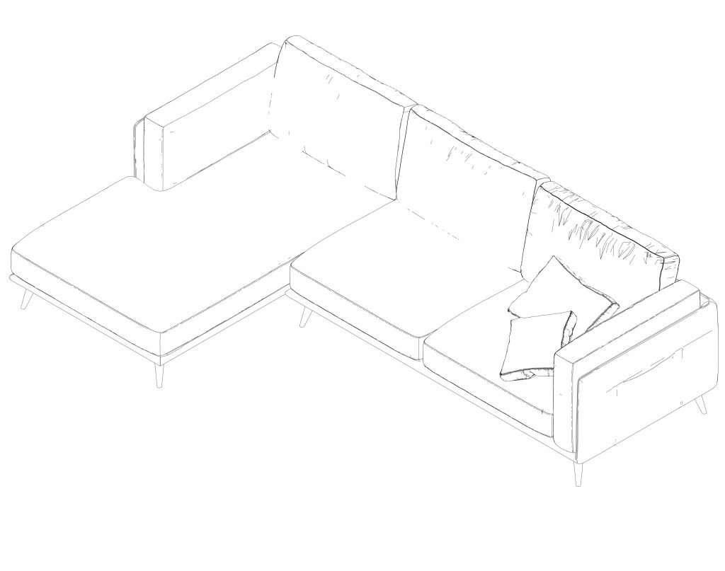 Revit Multi Sofa 10 – Model And Object