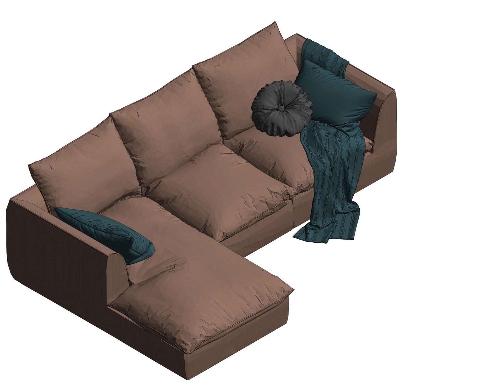 Revit Multi Sofa 16 – Model And Object