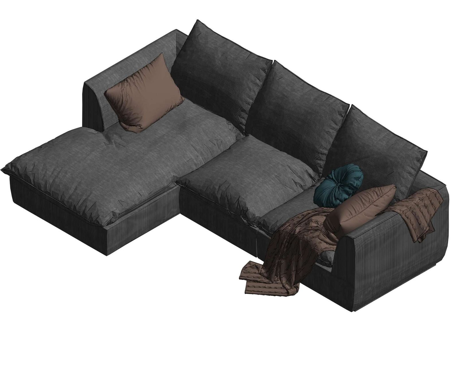 Revit Multi Sofa 16 – Model And Object