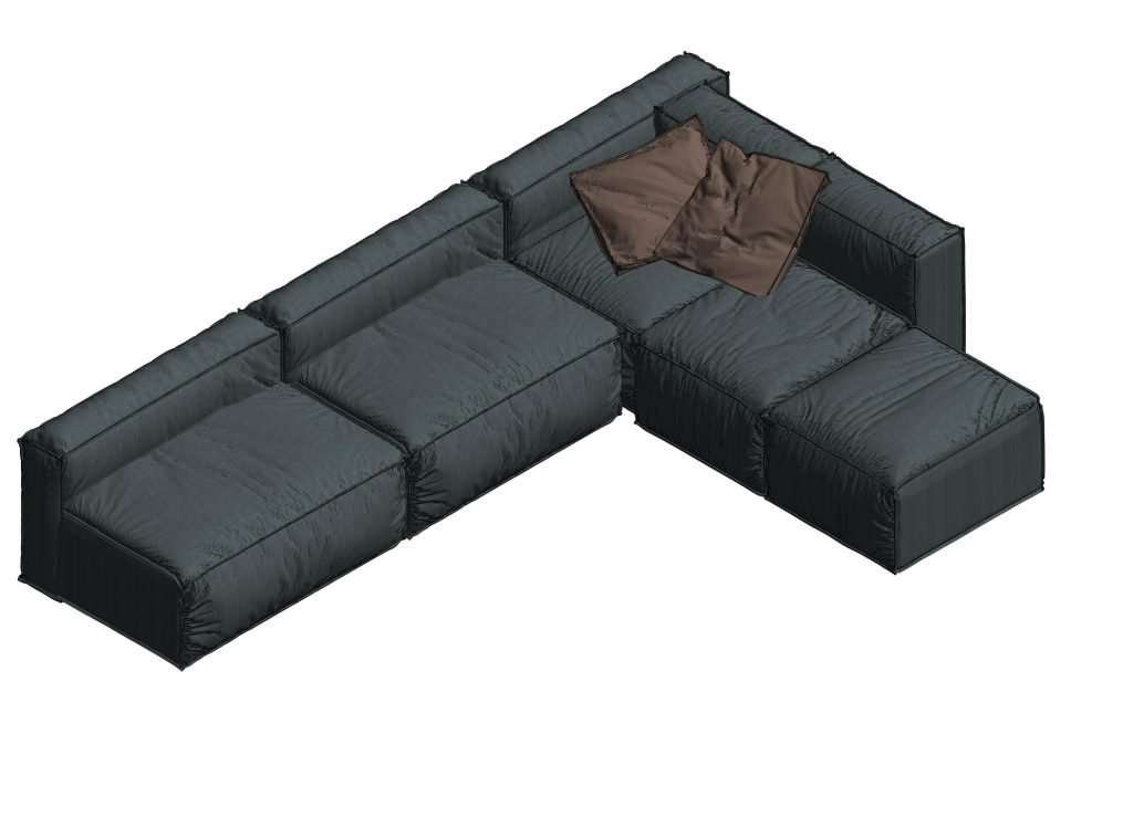 Revit Multi Sofa 6 – Model And Object