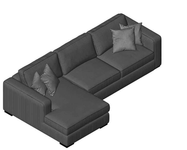 Revit Multi Sofa 8 – Model And Object