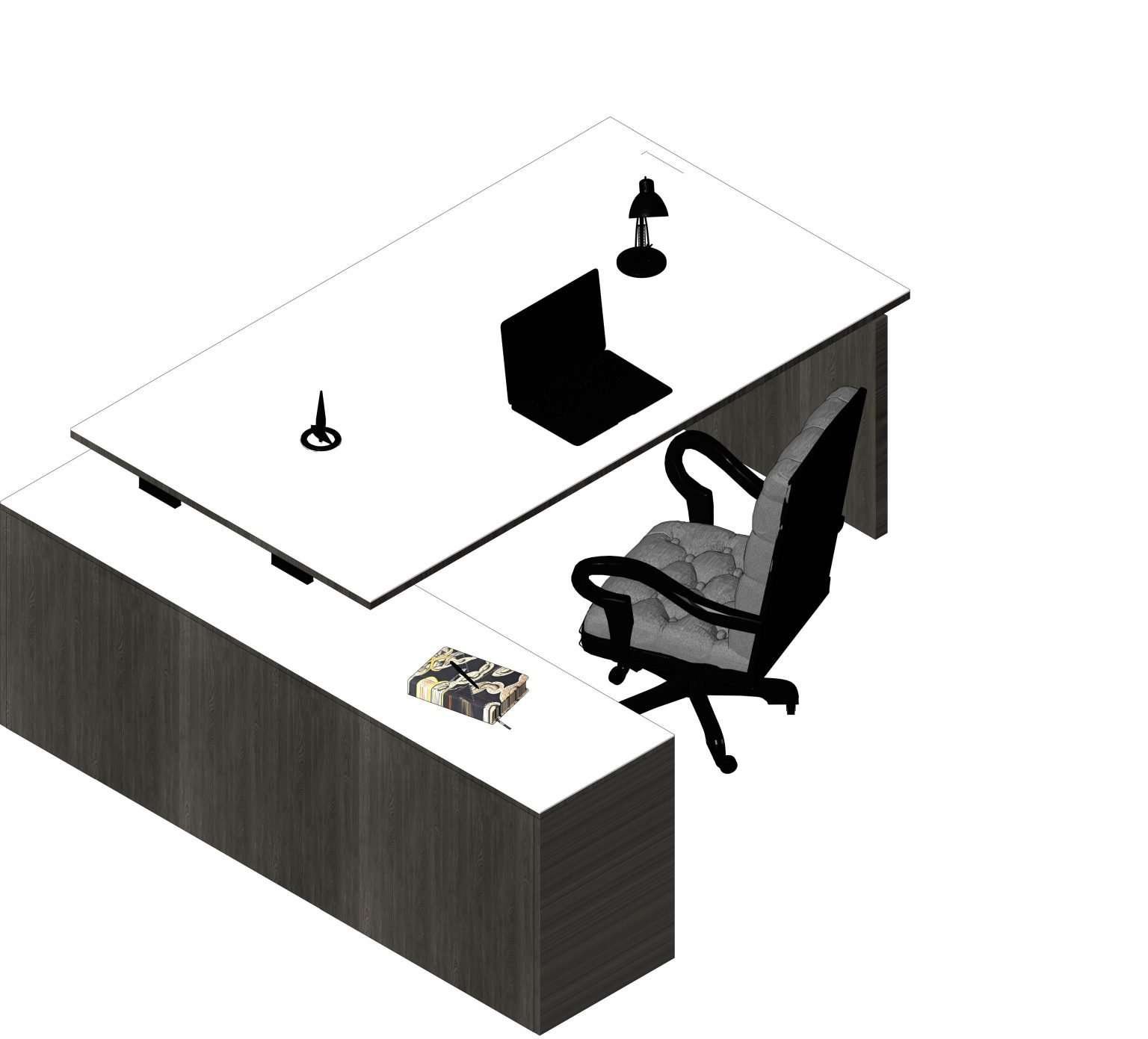 Revit Office Desk 1 Model And Object