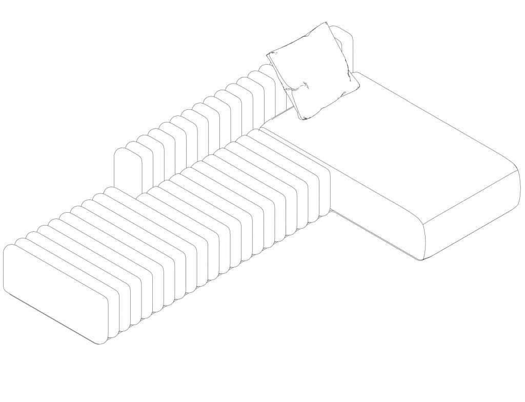 Revit Multi Sofa 320 – Model And Object